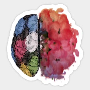 brain flowers Sticker